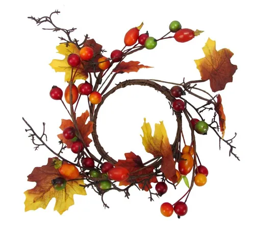 Beerenkranz mit Blätter Ø 20 cm in gold von Rodermund