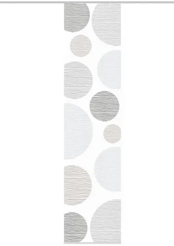 Vision S Schiebegardine BORDEN 260x60 cm - Fertiggardinen in Bambusoptik mit halbtransparenten Streifen, sorgen für Privatsphäre und Licht. Ideal für hohe Räume und leicht kürzbar. Erhältlich in Grau, Rosé und Blau-Grün.