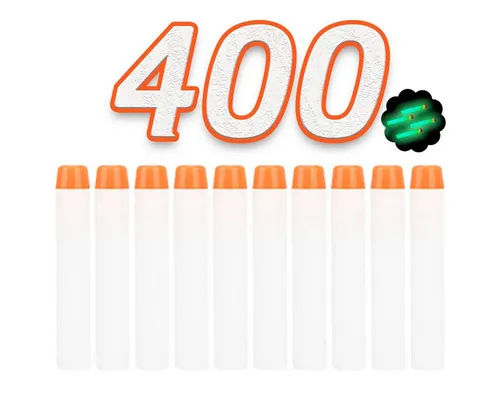 König Design Nerf Pfeile - 400 Stück Nachfüllpack für NERF Blaster - Hohe Qualität: Diese 400 Schaumstoff-Darts sind speziell für NERF N-Strike Blaster entwickelt und bieten optimale Distanz und Genauigkeit. Ideal für spannende Spiele im Freien!