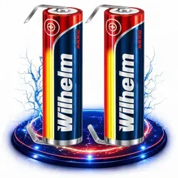 Produktbild Lithium Ionen Akku Wilhelm 3,7 V LÖTFAHNE U Form 800 mAh Typ 14500 Li Ion AA 2 x