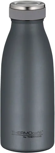 THERMOcafé by THERMOS TC BOTTLE 0,35l - Graphite Grey Mat - Thermobehälter aus Edelstahl, kohlensäurefest, hält 12h heiß und 24h kalt, ideal für Schule, Büro und unterwegs. 100% auslaufsicher und umweltfreundlich – der perfekte Begleiter!