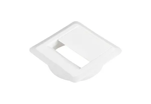 CAVO Kabelkanal Kabeldurchlass, Kabeldurchführung mit Einbautiefe 15,5 mm, 60 mm Durchmesser 70 x 70 mm, weiß