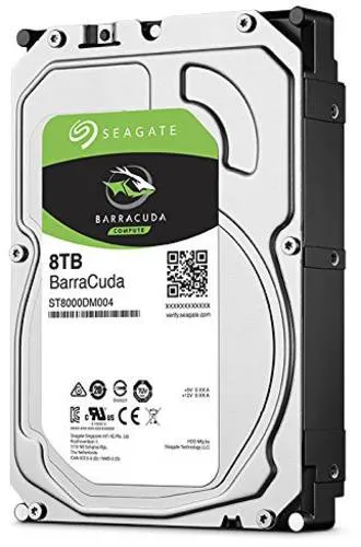 Seagate BarraCuda 8TB Interne Festplatte 8.9cm (3.5 Zoll) SATA III ST8000DM004 - Festplatten mit 8 TB Speicherkapazität, ideal für PCs, bieten branchenführende Leistung und Zuverlässigkeit, perfekt für alle Ihre Speicherbedürfnisse.