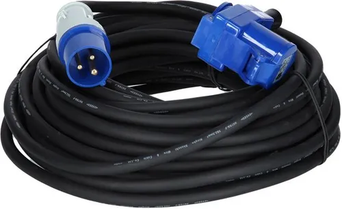 Carbest CEE Verlängerungskabel mit zusätzl. Schuko-Dose, 2,5 mm², 25m