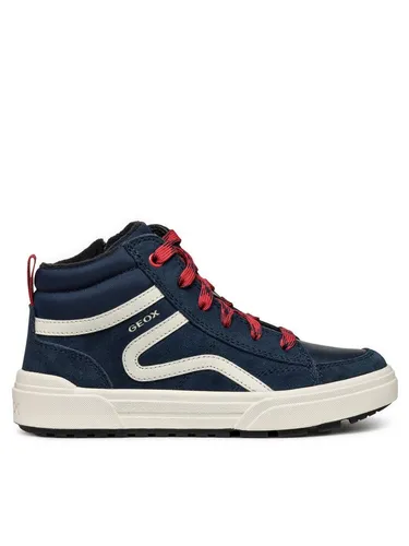 Geox J WEEMBLE Boy A Sneaker, blau, 37 EU - Sneaker mit herausnehmbarer Innensohle, leicht und atmungsaktiv – perfekt für Alltagslooks und bietet eine reguläre Passform.
