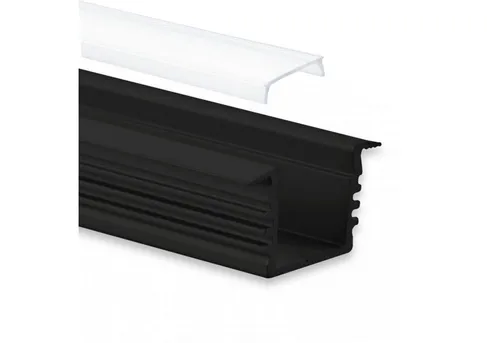 tktrading24 LED-Stripe-Profil GX-PL3 LED EINBAU-Profil 200 cm, Stripes max. 12 mm, schwarz