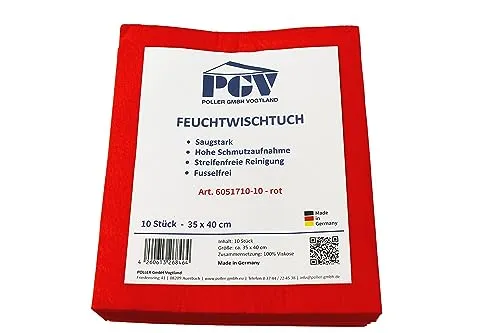 PGV Wischtücher - Aufwaschlappen 35 x 40 cm (ROT, 10 Stück)