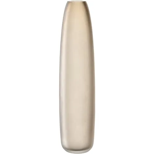 Leonardo Bellagio Blumenvase - Elegante Glasvase in Beige - Vasen: Handgefertigte, schmale Blumenvase aus hochwertigem Glas mit matter Oberfläche. Ideal für langstielige Blumen und vielseitig einsetzbar in jedem Wohnraum.