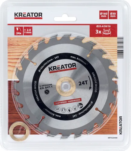 Kreissägeblatt Ø 160 x 30 x 2mm 24 Zähne für Holz Gehrungssäge Kappsäge