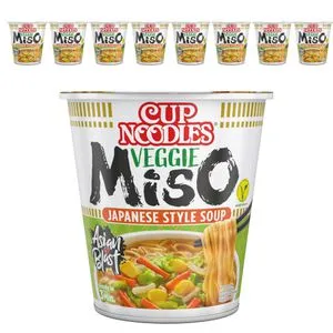 Nissin Fertiggericht Cup Noodles, Miso Vegetable, je 67g, 8 Stück