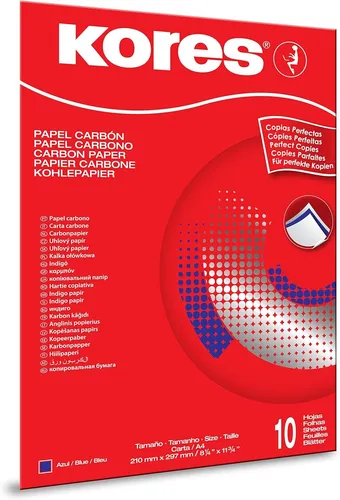 Kores Durchschreibepapier DIN A4 blau 10 Blatt