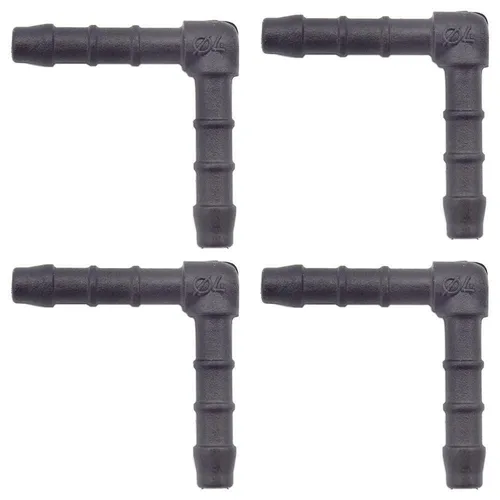 YOU.S Schlauchverbinder Zwischenstück RGV Ø 4 mm 90° Winkel - L Form 4 x
