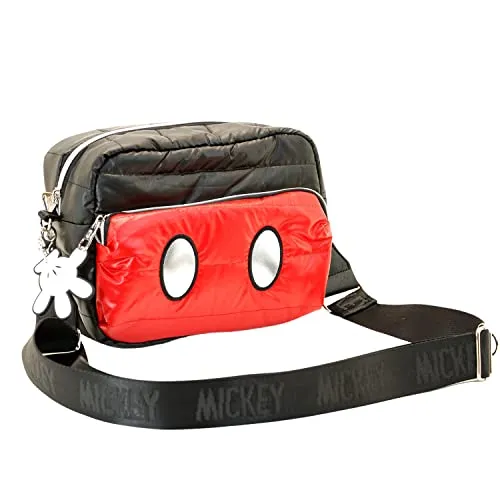 Karactermania Umhängetasche Disney Micky Maus - Gepolsterte Schultertasche mit verstellbarem Riemen, ideal für Disney-Fans und stilbewusste Damen