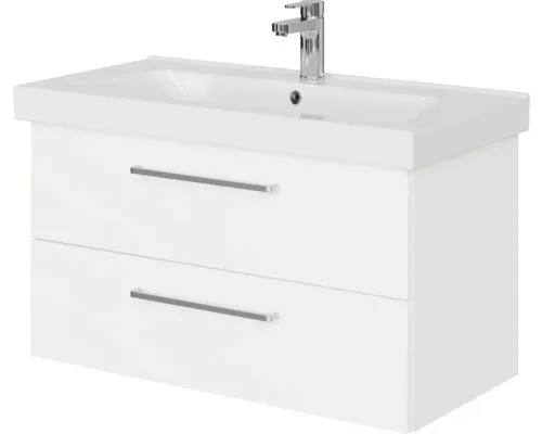 Pelipal Badmöbel-Set Sunline 105 BxHxT 92,5 x 56 x 46,5 cm Frontfarbe weiß hochg