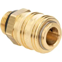 Druckluft Verschlusskupplung Nw 7,2 X G 3/8 Zoll Aussengewinde, Dichtung Nbr, Typ 26ka, Messing Blank