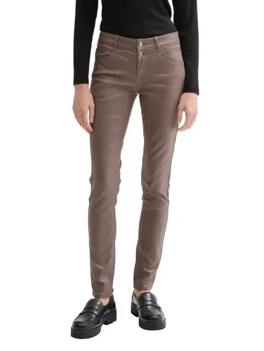 TOM TAILOR Skinny-fit-Jeans ALEXA beige mit Beschichtung 33 in beige von Tom Tailor