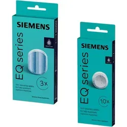 SIEMENS TZ80001 Reinigungstabletten & TZ80002 Entkalkungstabletten 13 Stück - Optimale Reinigung und Entkalkung für Siemens EQ Kaffeevollautomaten. 2-in-1: Schützt vor Kalk und sorgt für pures Aroma. Ideal für eine längere Lebensdauer Ihrer Geräte.