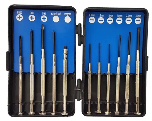 Mini Feinmechaniker Schraubendreher Set 11tlg Schraubenzieher Uhrmacher PC Handy