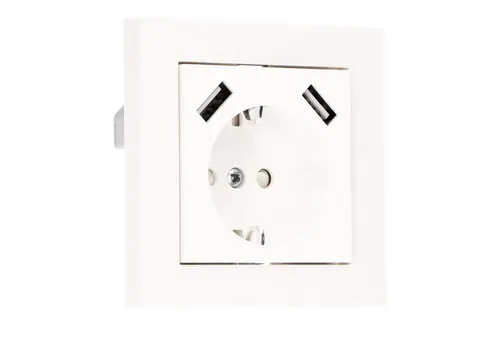PRO Charge Steckdose 2900135 Unterputz-Steckdose, mit Ladefunktion 2x USB-A weiß max. 3,4A