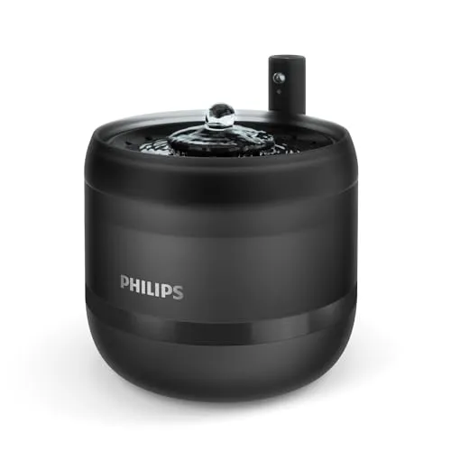 Philips Pet Series Katzenbrunnen PAW3210/02 - Trinkbrunnen für Katzen mit intelligenter Bewegungsaktivierung, flüsterleisem Betrieb (<38dB) und 4-schichtiger Filtertechnologie für stets frisches Wasser.