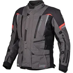 Germot InsideOut Motorrad Textiljacke 4XL - Schwarz/Anthrazit/Rot - Motorradjacken mit integrierter, herausnehmbarer Regenjacke und exzellenten Belüftungsflächen für optimalen Komfort bei jedem Wetter.