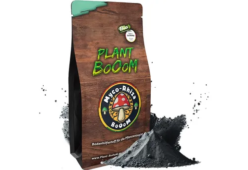 Plant Booom Myco-Rhiza Pflanzenstärkungsmittel, 100g - Pflanzendünger für Indoor und Outdoor, fördert das Wurzelwachstum mit Mykorrhiza-Pulver und natürlichen Mikroorganismen – ganzjährig anwendbar.