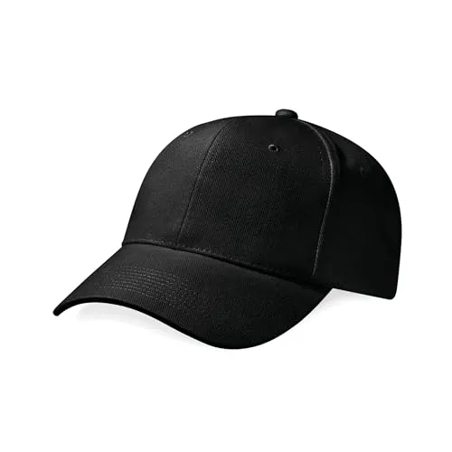 Beechfield B065.Blk Pro-Style Heavy Brushed Cotton Mütze, Schwarz, Einheitsgröße
