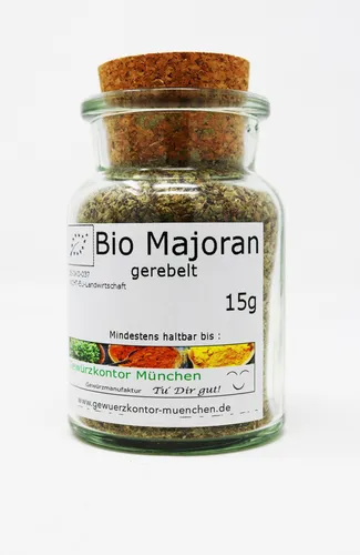 BIO Majoran gerebelt 15g im Glas Gewürzkontor München