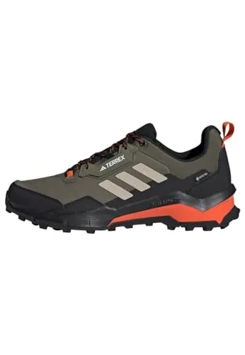 adidas TERREX AX4 Wanderschuh beige|grün 42 EU - Wanderschuhe für Herren, ideal für anspruchsvolle Trails, mit hervorragender Grip-Gummisohle und sportlichem Design für optimalen Komfort.