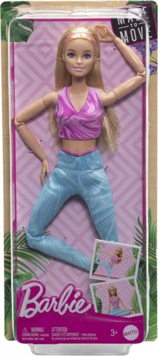 Mattel Barbie Made to Move Doll - C HRH27 - Puppen mit 22 beweglichen Gelenken, ideal für kreative Spielideen. Der neue athletische Körpertyp und die modernen, farbenfrohen Outfits bieten grenzenlosen Spaß!