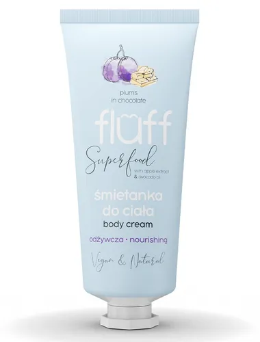 Fluff Body Cream - Śliwki w Czekoladzie - Duschlotionen & Duschgels, nährende Tagespflege für geschmeidige Haut mit verführerischem Duft.