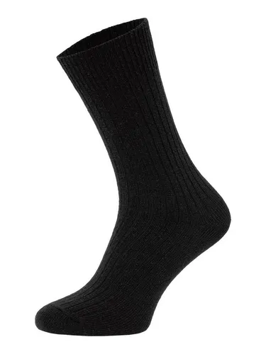 HomeOfSocks Socken 72% Wollsocken Einfarbig Ripp Druckarmer Bund Hochwertige Dünne Wollsocken Druckarm