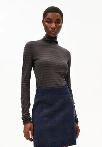 Armedangels Longsleeve GRAZILIANAA STRIPES - Shirt aus 100% Bio-Baumwolle mit Mock-Ausschnitt, ideal für einen lässigen Look und umweltbewusste Modebewusste.