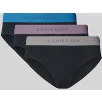 Schiesser Herren 3 Pack Slips aus Bio Baumwolle - Herren-Slips im Multipack, mit sportlichem Logo-Webgummibund und hohem Tragekomfort durch bequeme Beinausschnitte und nahtloses Design.