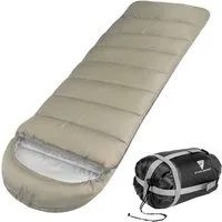 STAHLWERK Schlafsack 220 x 80/68 cm bis 5°C - Leichter Mumienschlafsack für Camping - Robuster Schlafsack aus reißfestem 210T-Polyester, ideal für Outdoor-Aktivitäten. Hält Temperaturen bis zu 5°C und bietet dank großzügigem Platzangebot hohen Komfort.