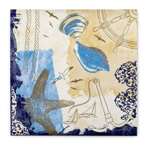 Stoffservietten Blau von Mank