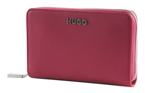 HUGO Geldbörse Mel Sm. Zip Around - Feminine Damenbörse in Bright Pink - Stylische Damenbörse aus Lederimitat mit 8 Kartenfächern und praktischem Reißverschluss. Ideal für modebewusste Frauen, die Wert auf Funktionalität legen.