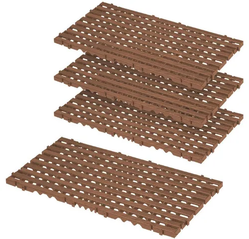 BRB-Lagertechnik Bodenschutzmatte 800x400 mm – Unverwüstlicher Bodenrost aus PE-HD - Diese pflegeleichte Bodenschutzmatte aus hochwertigem Polyethylen-Kunststoff (PE-HD) ist ideal für Feuchträume. Sie lässt sich einfach zuschneiden und reinigen, sorgt für Rutschfestigkeit und ist für Transportrollern geeignet.