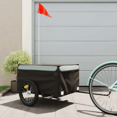 Maison Exclusive Fahrradanhänger Schwarz-Grau 45 kg