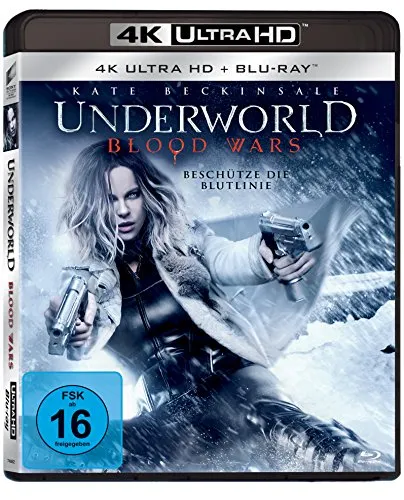 Underworld: Blood Wars (4K-UHD+Blu-ray) - Science Fiction Film in 4K UHD mit beeindruckender Bildqualität, Regie von Anna Foerster, FSK 16, ideal für Heimkino-Fans.