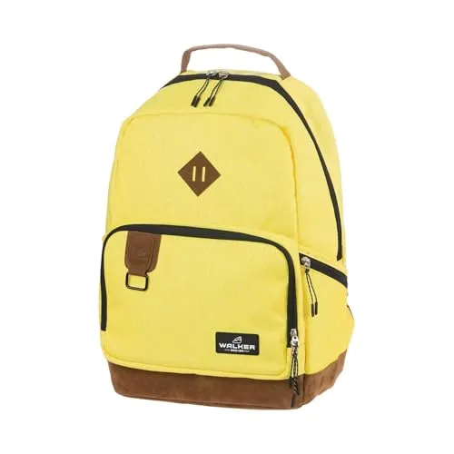 Walker Lifestyle Rucksack Pure Eco - Nachhaltiger Rucksack mit gepolstertem Laptopfach (max. 15 Zoll), wasserabweisend und ideal für Schule, Uni und Freizeit. Ergonomische Rückenpolsterung für hohen Tragekomfort.