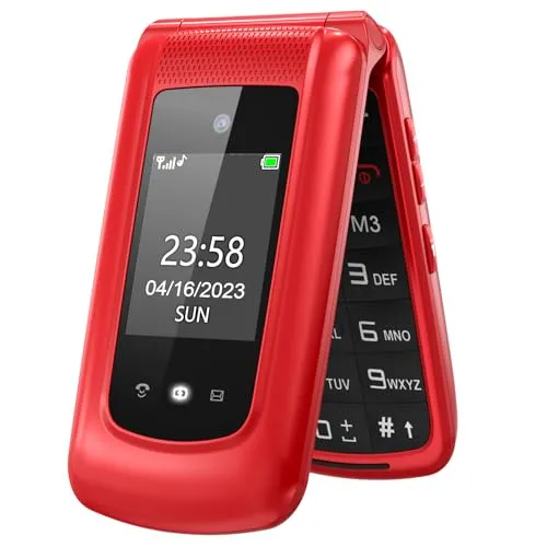 Uleway GSM Seniorenhandy Klapphandy - Seniorenhandy mit großem 2.4 Zoll Farbdisplay, einfach zu bedienenden Tasten und SOS-Notruffunktion für schnelle Hilfe. Ideal für ältere Menschen und Kinder.