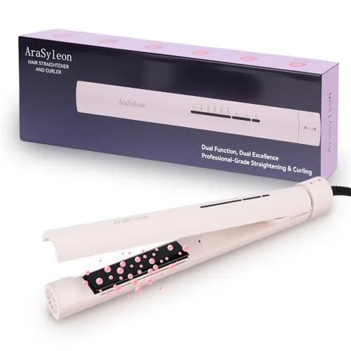 2-in-1 Haar Glätteisen und Lockenstab – 31mm Keramik Ionen Glätteisen für Locken und Glätten mit 5 Temperaturstufen (140°C-220°C), 3-Minuten Styling für alle Haartypen, Straightener & Curler
