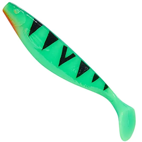 Balzer Shirasu MaJo Booster - Gummifisch, Größe/Gewicht/Farbe:10cm / 7g / Green Fire Tiger