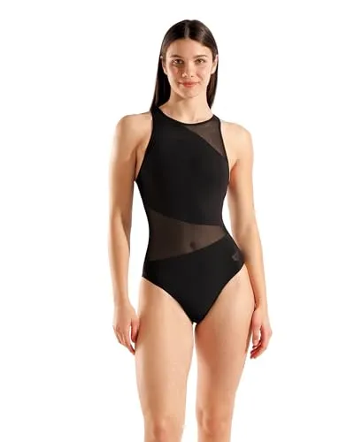 arena Feel Damen Badeanzug Mesh Angle Vent Back von Arena