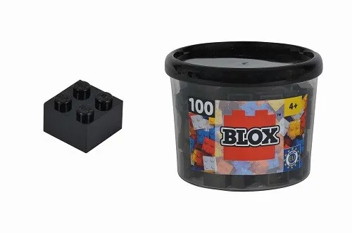 Androni 104114114 - Blox 100 schwarze 4er Steine in Dose - Neu