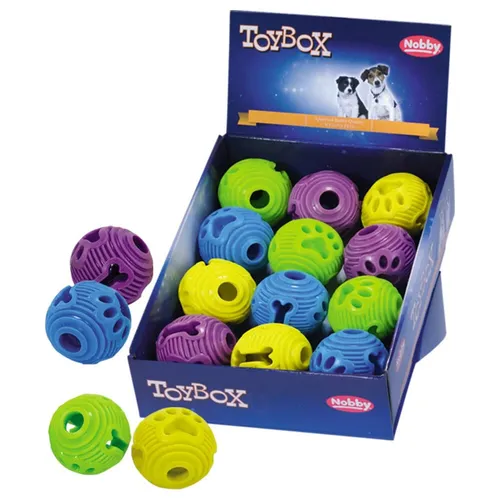 Nobby Hundespielzeug Soft TPR Ball 6,5 cm flexibel Schwimmfähig mit Snacks