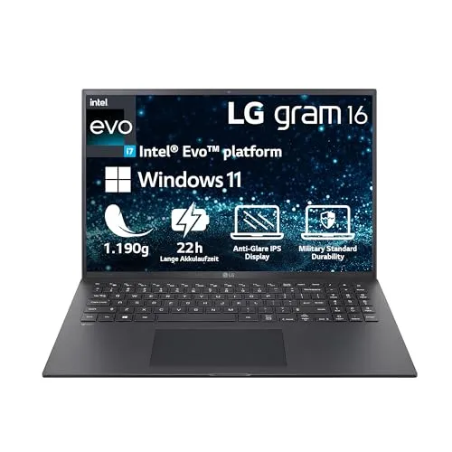 LG gram 16 Zoll Notebook in schwarz von LG Electronics