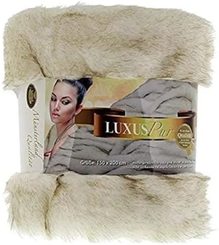 Gözze Felloptik Wohndecke 'Schneefuchs' 150 x 200 cm - Bettdecken in edler Schneefuchs-Felloptik, vereint elegantes Design mit herrlich weichem Griff für ultimativen Komfort und winterlichen Luxus in Ihrem Zuhause.