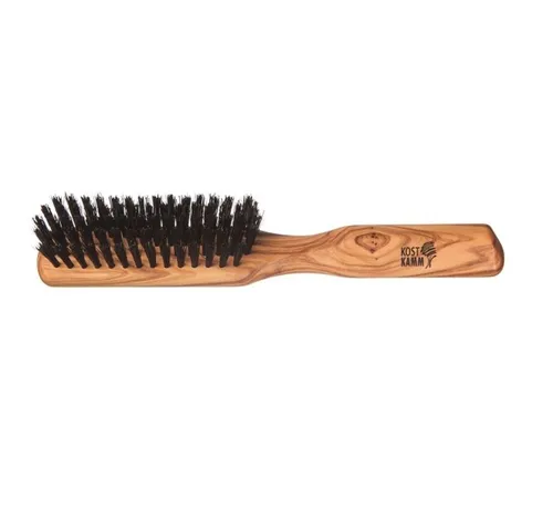 Haarbürste Olivenholz schmal, Kost Kamm - Haarkämme aus edlem Olivenholz, ideal für feines Haar und sanftes Entwirren ohne Ziepen.